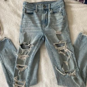 American eagle skinny jeans high wasted